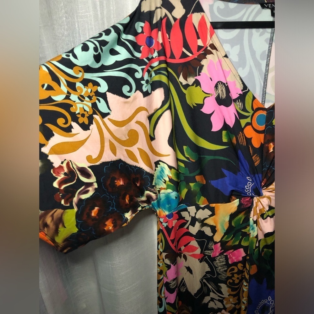 Floral Multicolor Maxi Dress Large - Picture 13 of 16